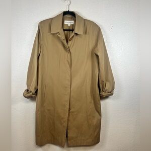 Jones New York Classic Tan Trench Coat – Women’s Large | Fall Wardrobe Essential